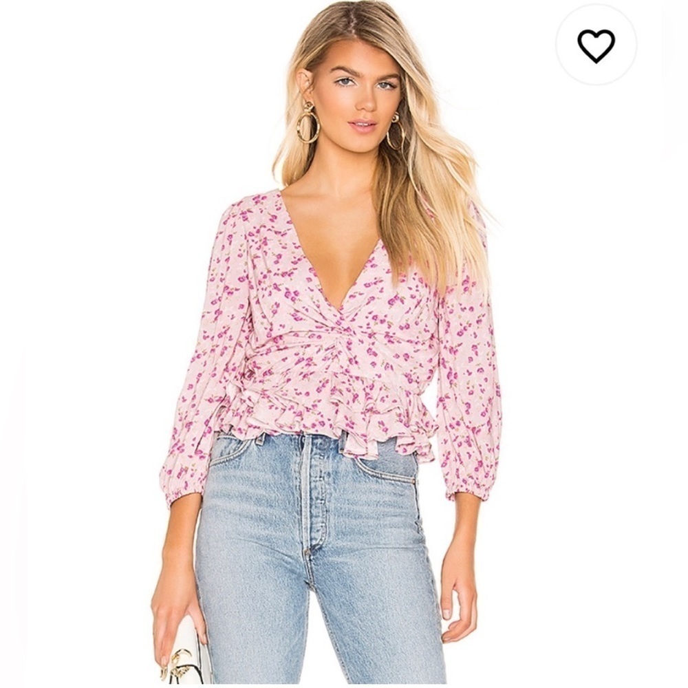 Majorelle Chrissa Top in Mauve Ditsy NWT